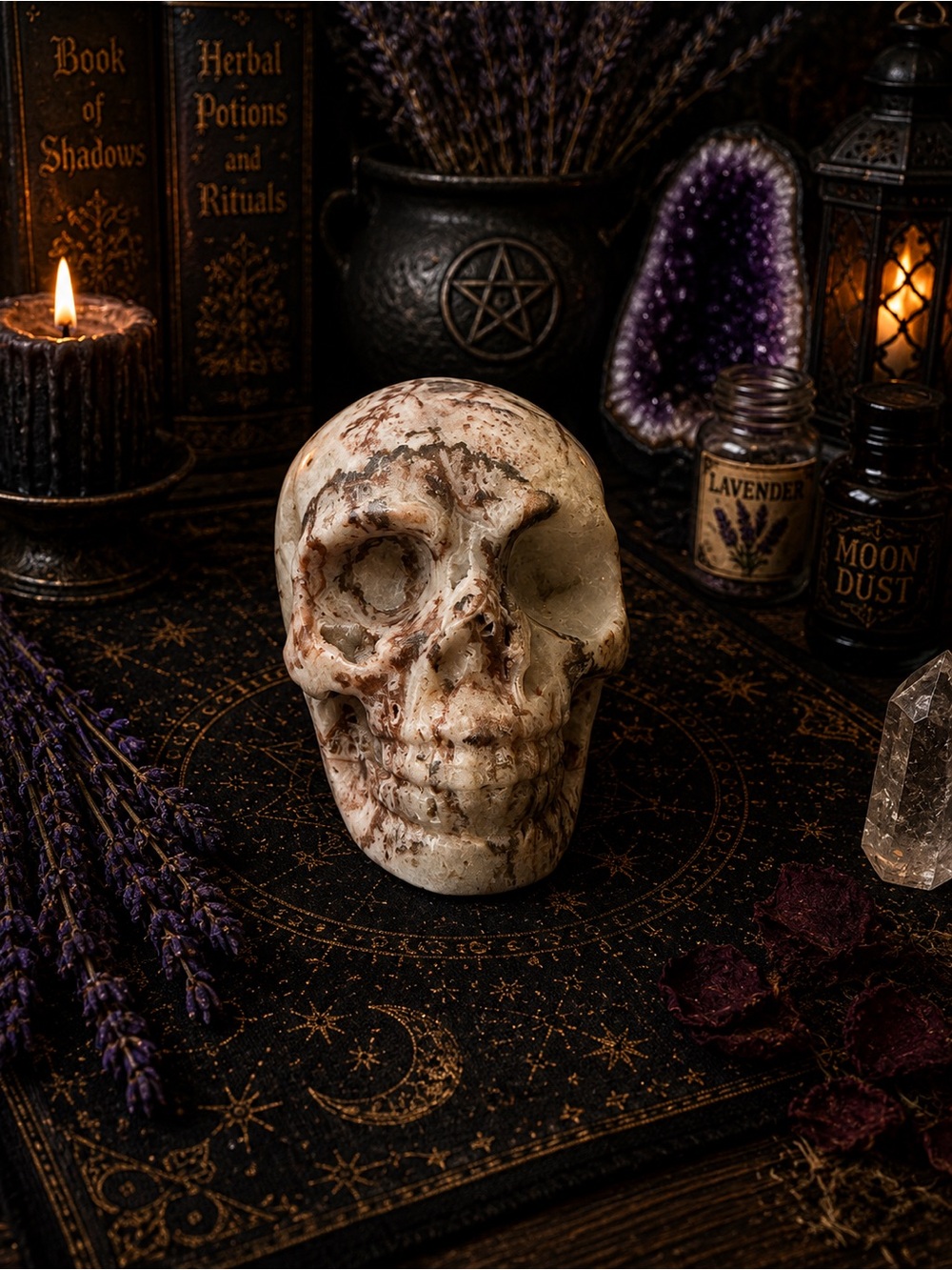 Purple Sphalerite Skull